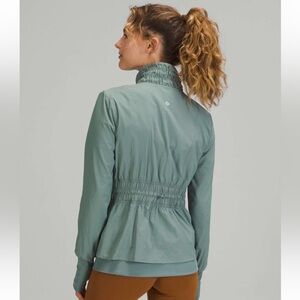 Lululemon Sights Seen Jacket Full Zip Tidewater Teal Green Long lightweight 8